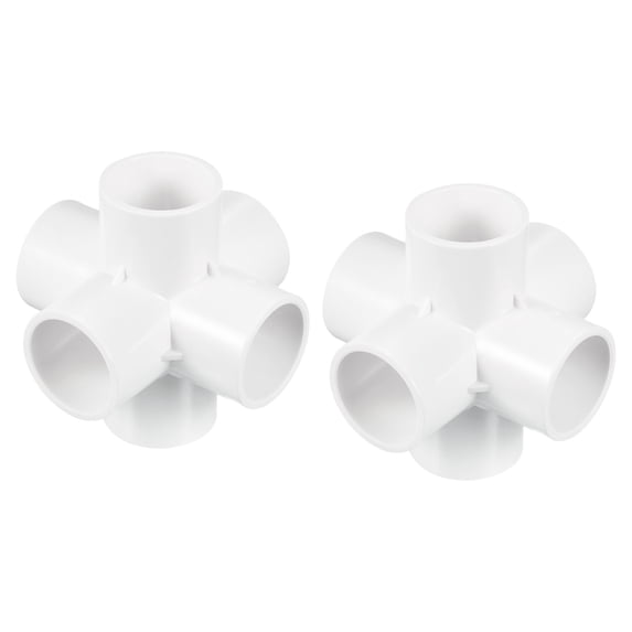 Uxcell Inner 32mm 6 Way Elbow Joint Connectors Adapters for Garden Home ...