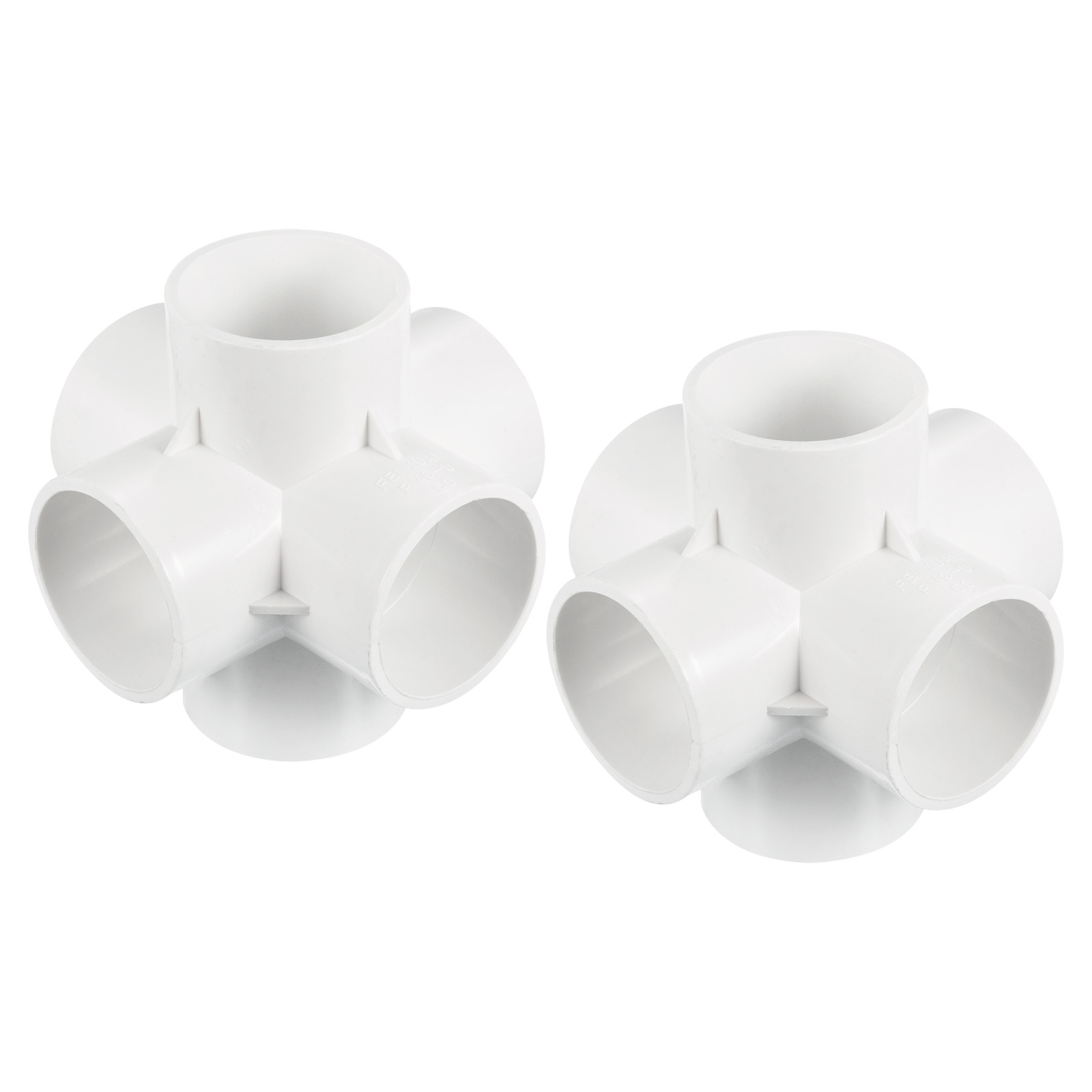 Uxcell Inner 50mm 6 Way Elbow Joint Connectors Adapters for Garden Home ...