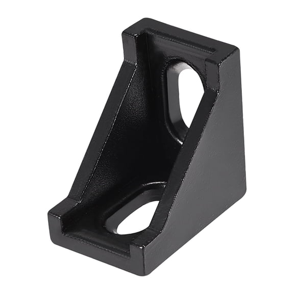 Uxcell Inside Corner Bracket Gusset  1.1''x 1.1'' for 2020 Series Extrusion Profile Aluminum Black 10 Pcs