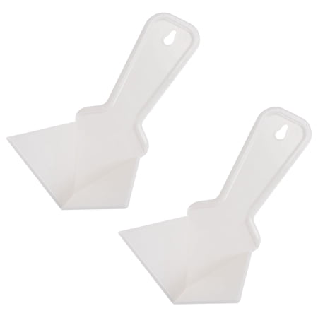 Uxcell Inside Corner Trowel 4 Inch Plastic Drywall Corner Knife Tool, White 2 Pack