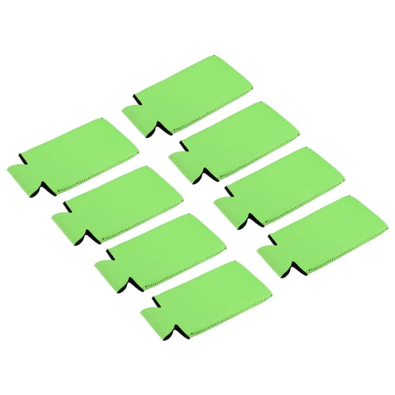 Uxcell Insulated 12oz Slim Cans Bottles Neoprene Covers Can Cooler Sleeves Green 8 Pack