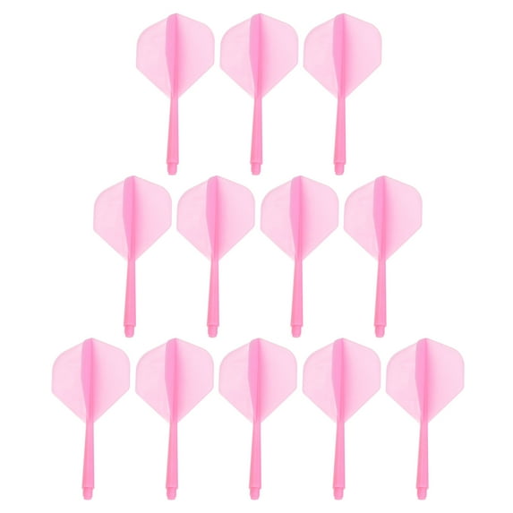 Uxcell Integrated Dart Shaft & Flights, 12 Pack Lightweight Dart Flight Set, Pink