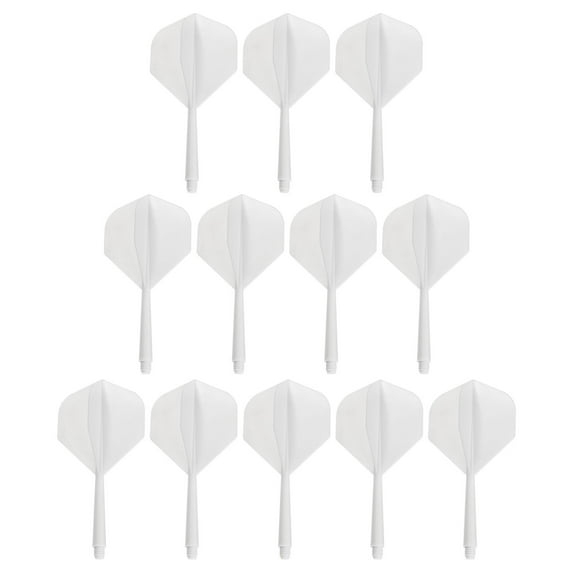 Uxcell Integrated Dart Shaft & Flights, 12 Pack Plastic Dart Flight Set, White