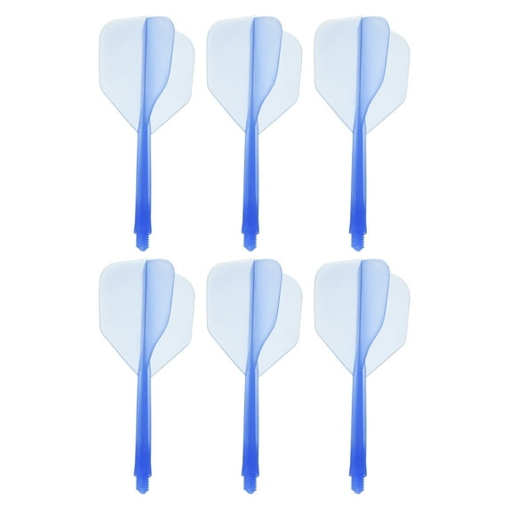 Uxcell Integrated Dart Shaft Flights, 6 Pack Durable Dart Flight Set, Blue