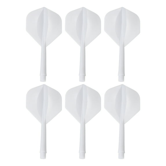 Uxcell Integrated Dart Shaft Flights, 6 Pack Durable Dart Flight Set, White