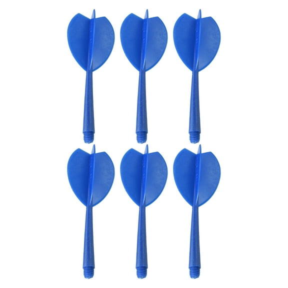 Uxcell Integrated Dart Shaft & Flights, 6 Pack Plastic Dart Flight Set, Blue