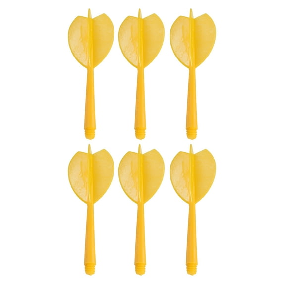 Uxcell Integrated Dart Shaft & Flights, 6 Pack Plastic Dart Flight Set, Yellow