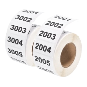 Number Tags for Office and Inventory Use