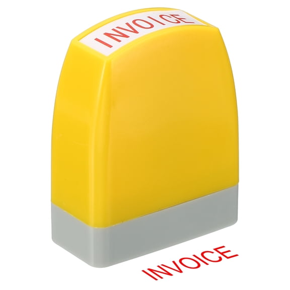 Uxcell Notice Stamp Self Inking, Office Stamps Message Stamp Business Stamp Style 1 ["Invoice"]