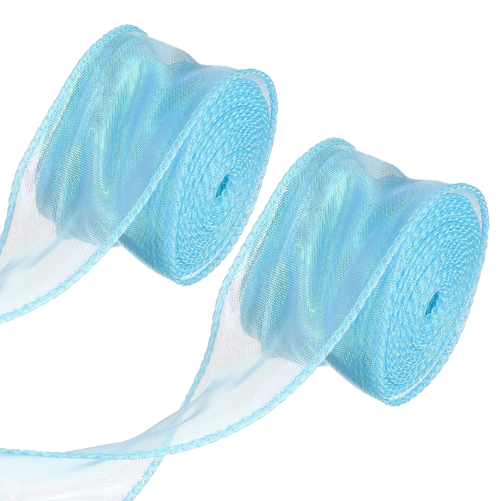 Organce Translucent Ribbon Uxcell Iridescent Organza Ribbon, Laser Sheer Organza Wired Ribbon for ...