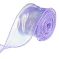 thumbnail image 1 of Uxcell Iridescent Organza Ribbon Laser Sheer Organza Wired Ribbon for Gift Flowers Bouquet Wrapping Purple, 1 of 6