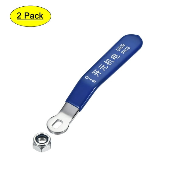 Uxcell Iron Chrome Plated Replacement Lever Handle for DN20 Ball Valve 2 Pack