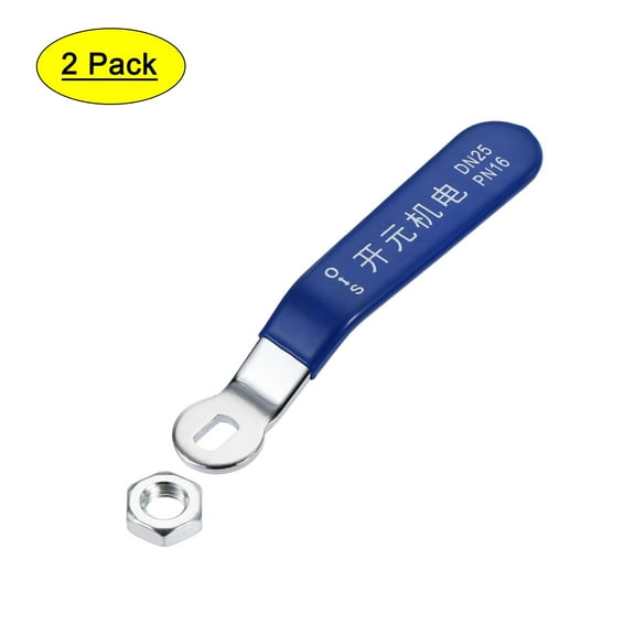 Uxcell Iron Chrome Plated Replacement Lever Handle for DN25 Ball Valve 2 Pack