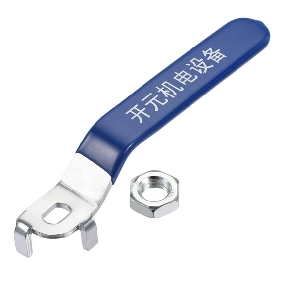 Uxcell Iron Chrome Plated Replacement Quarter Turn Lever Handle for DN50 Ball Valve