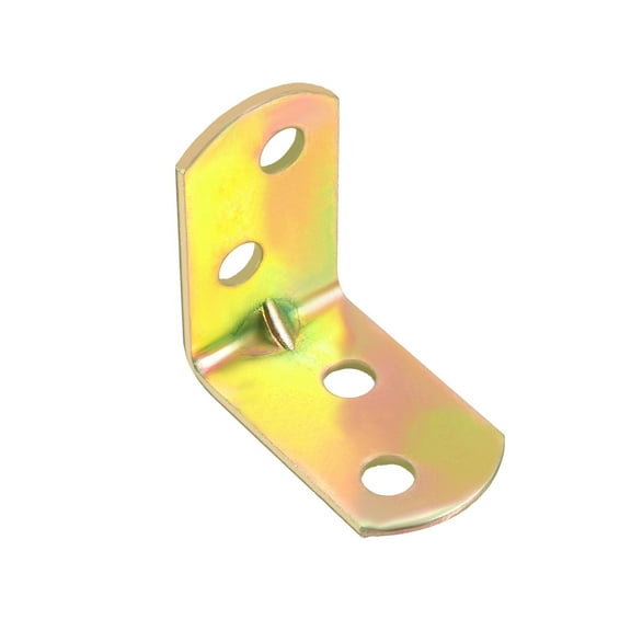 Uxcell Iron Corner Brace Angle Bracket Fastener L Shape 30mmx30mmx18mm, Round End 50Pcs