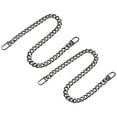 thumbnail image 1 of Uxcell Iron Flat Chain Strap, 16" 2Pack Handbag Chains Purse Straps DIY Replacement, Black, 1 of 6