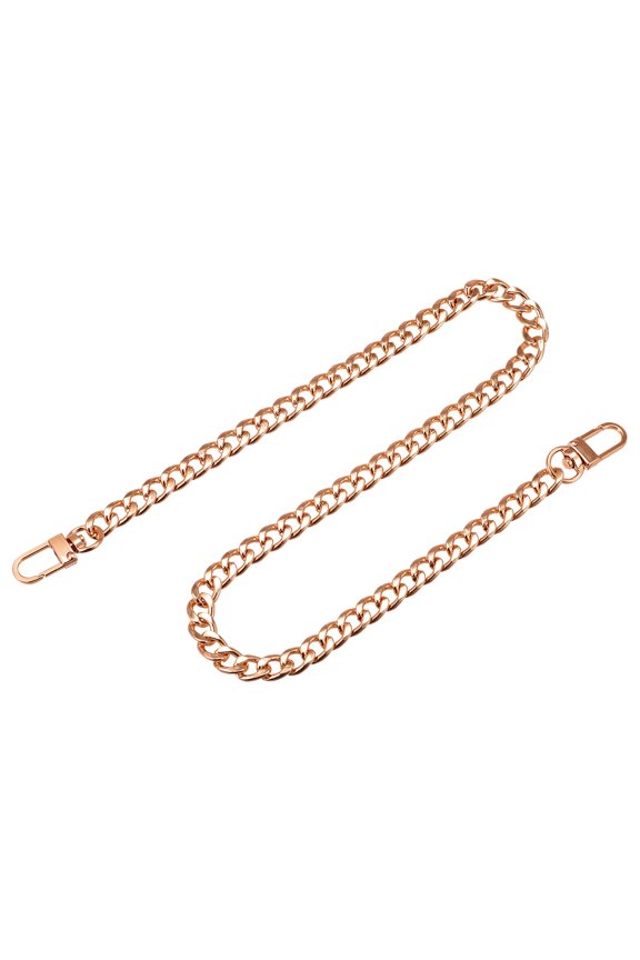 Iron Flat Chain Strap, 24" Handbag Chains Purse Straps DIY Replacement, Gold