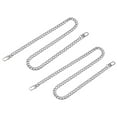 thumbnail image 1 of Uxcell Iron Flat Chain Strap, 32" 2Pack Handbag Chains Purse Straps DIY Replacement, Silver, 1 of 6