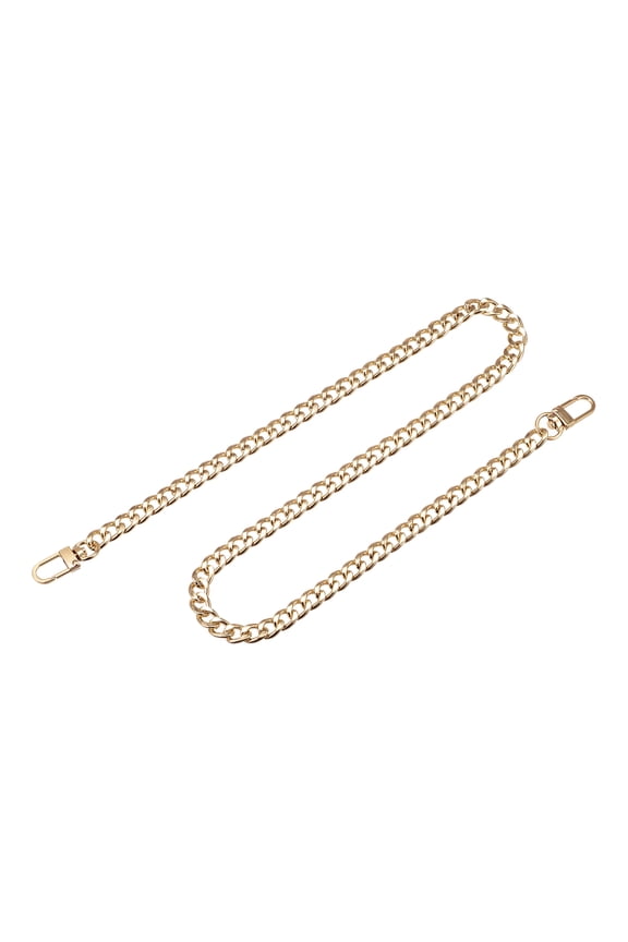 Iron Flat Chain Strap, 32" Handbag Chains Purse Straps DIY Replacement, Gold