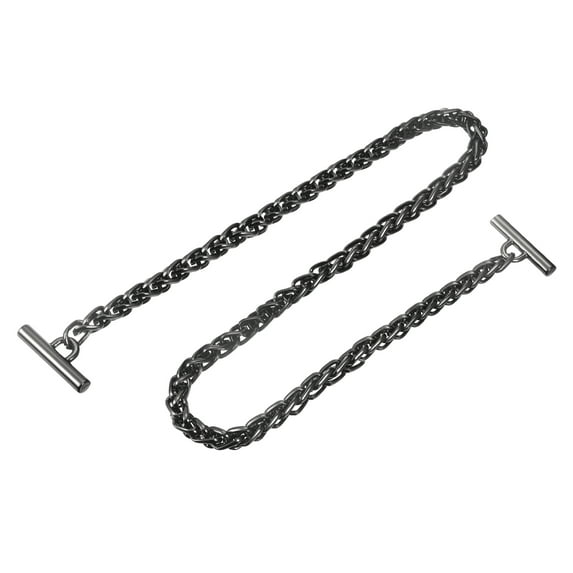 Uxcell Iron Flat Chain Strap, 35" Handbag Purse Chain Strap DIY Bag Replacement, Dark Grey