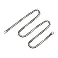 thumbnail image 1 of Uxcell Iron Flat Chain Strap, 39" Handbag Chains Purse Straps DIY Replacement, Black, 1 of 6