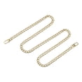 thumbnail image 1 of Uxcell Iron Flat Chain Strap, 39" Handbag Chains Purse Straps DIY Replacement, Gold, 1 of 6