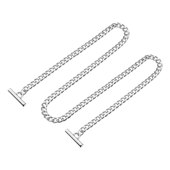 Uxcell Iron Flat Chain Strap, 43" Handbag Purse Chain Strap DIY Bag Replacement, Silver