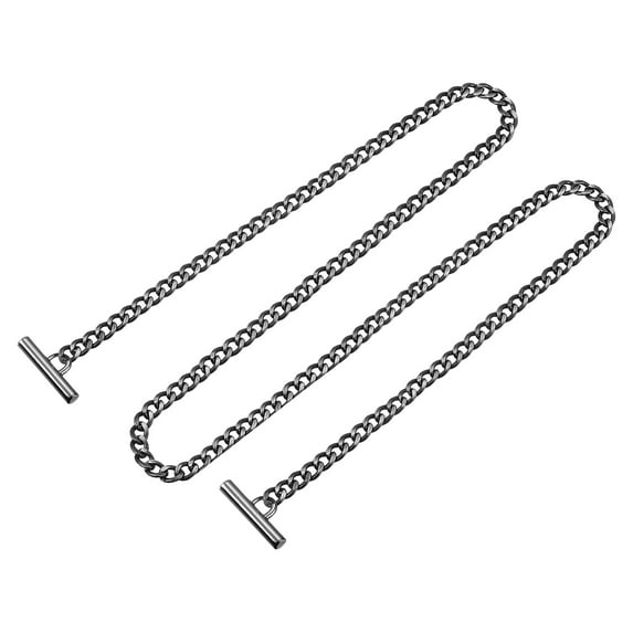 Uxcell Iron Flat Chain Strap, 47" Handbag Purse Chain Strap DIY Bag Replacement, Dark Silver