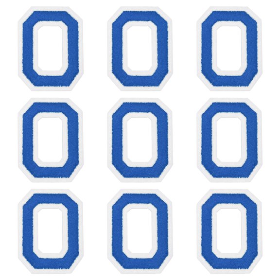 Uxcell Iron on Letter Patches, 9 Pcs 2"/5cm Alphabet O Iron on Embroidered Applique Sew on Patches for Clothes, Dress, Socks, Jeans, Hats, DIY Accessories(Dark Blue)