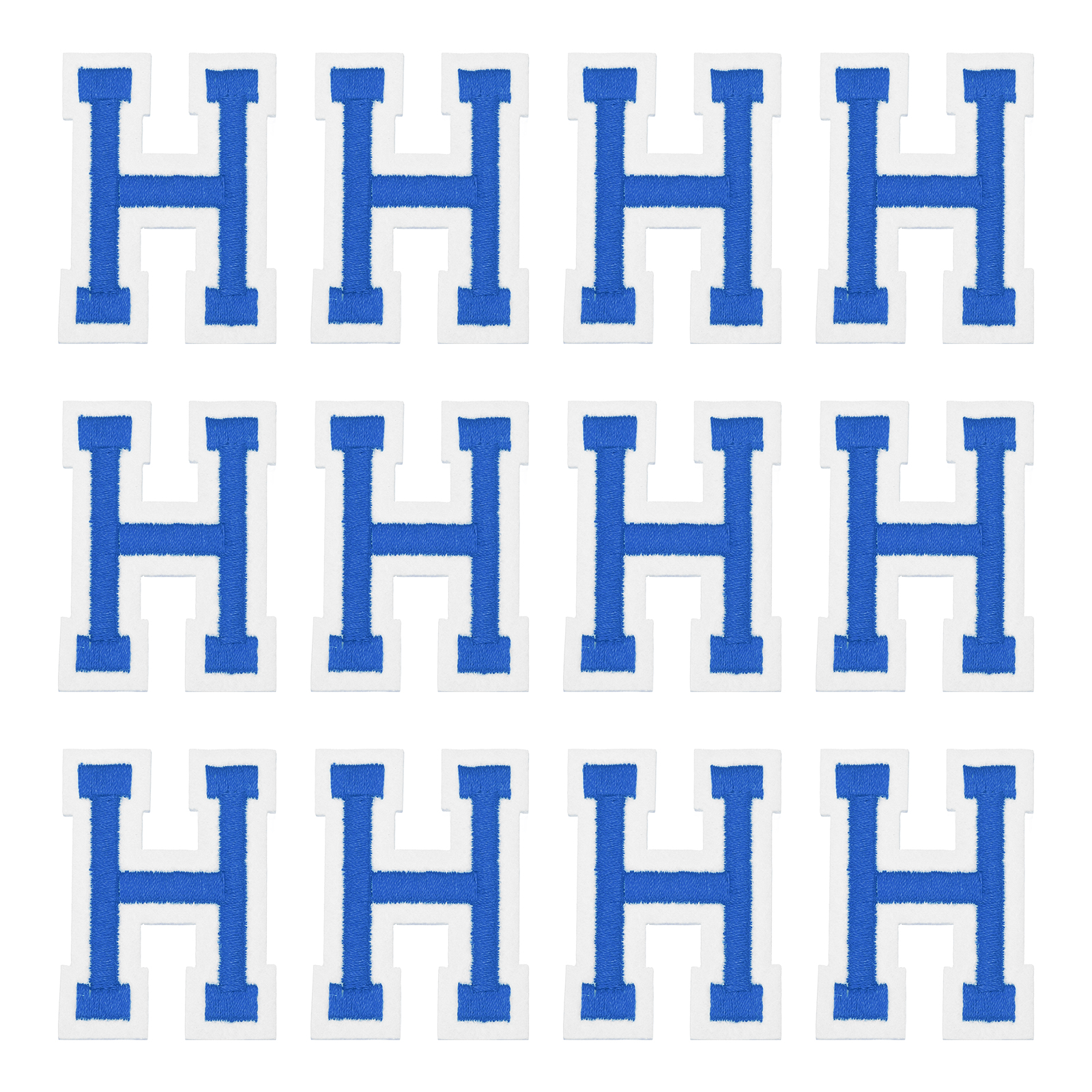 Uxcell Iron on Letter Patches, Letter H, 1.4
