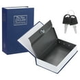 thumbnail image 1 of Uxcell Iron Plastic Paper Diversion Book Safe Hidden Storage Box with Key Lock Blue 9.45" x 6.1" x 2.17", 1 of 6