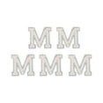 thumbnail image 1 of Uxcell Iron on Letter M Patch Colored Rhinestone Shiny Pearl English Alphabet Sewing Patch 5 Pack, 1 of 5