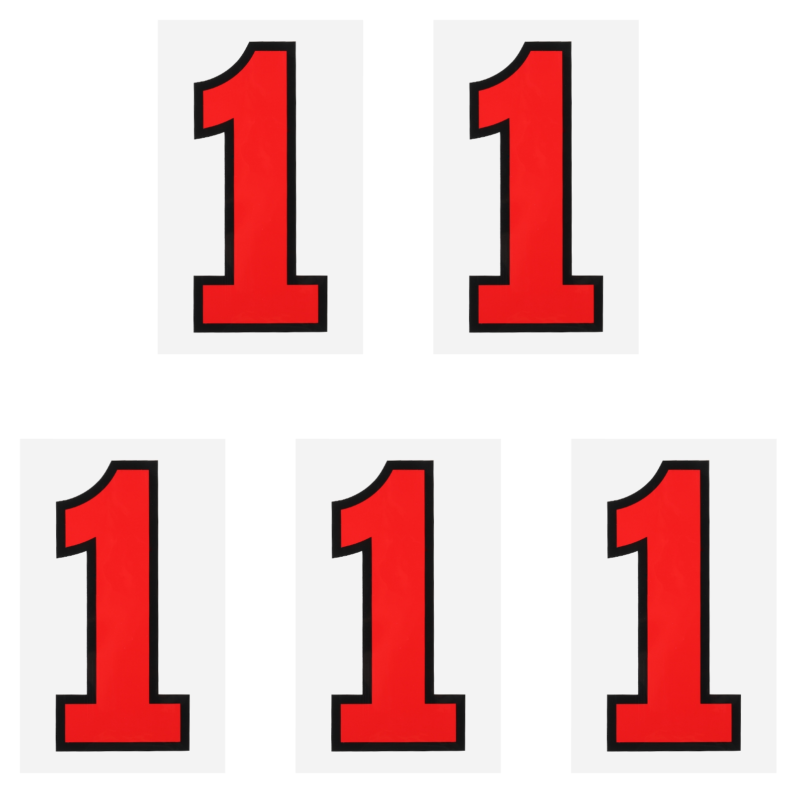 Uxcell Iron on Number 1 Heat Transfer 8" Dark Red Single Number 5 Pack