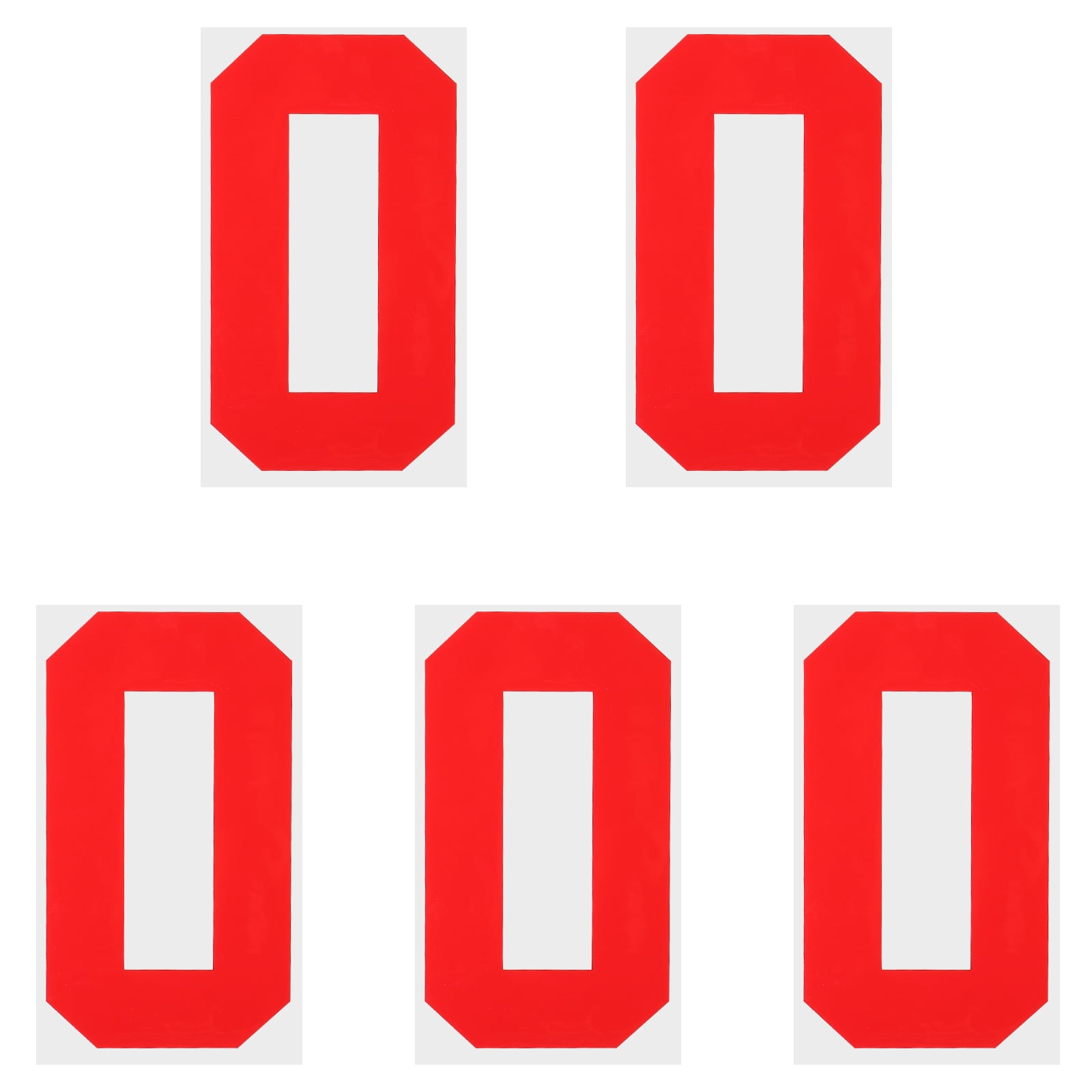 Uxcell Iron on Numbers 0 Heat Transfer 8" Red Single Number 5 Pack ...