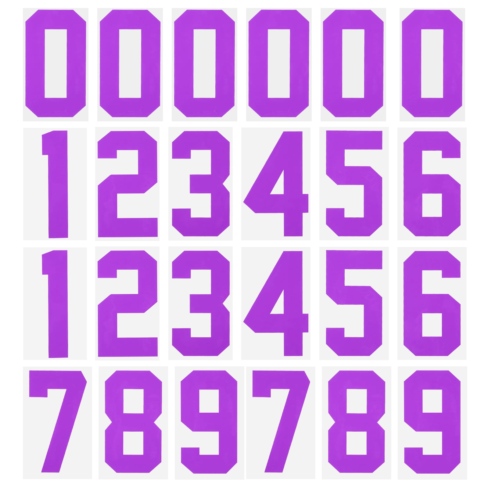 Uxcell Iron on Numbers 0 to 9 Heat Transfer 8" Dark Purple Single