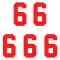 thumbnail image 1 of Uxcell Iron on Numbers 6 Heat Transfer 8" Red Single Number 5 Pack, 1 of 6