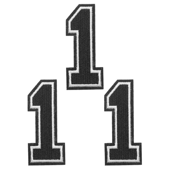 Uxcell Iron on Numbers Patches, Chenille Number Patches Embroidered Patch for Repairing Jean Clothing Bags Hats Shirts Craft Number 1