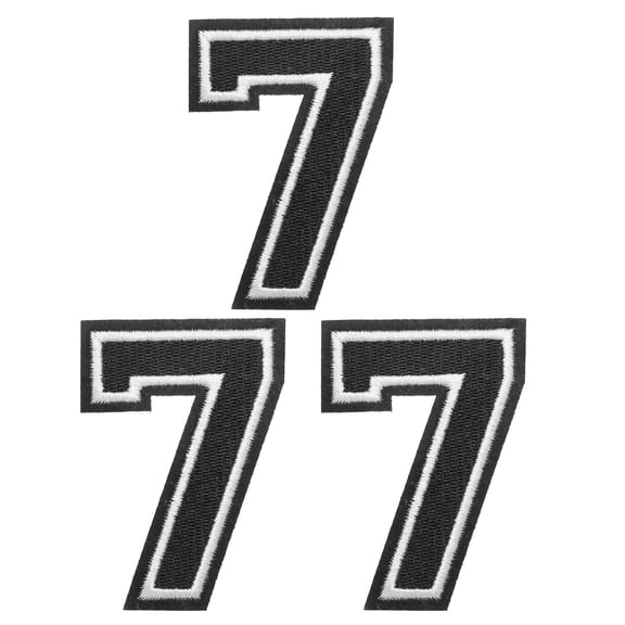 Uxcell Iron on Numbers Patches, Chenille Number Patches Embroidered Patch for Repairing Jean Clothing Bags Hats Shirts Craft Number 7