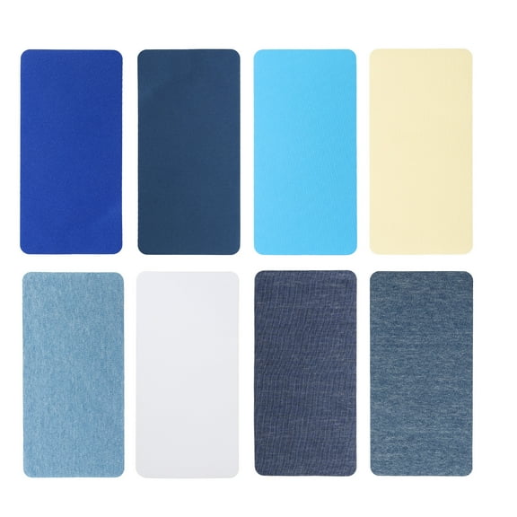 Uxcell Iron-on Patches, Clothing Repair Fabric Repair Patches Iron-on Mending 7.9"x3.9" for Clothes, 8 Color 8Pcs