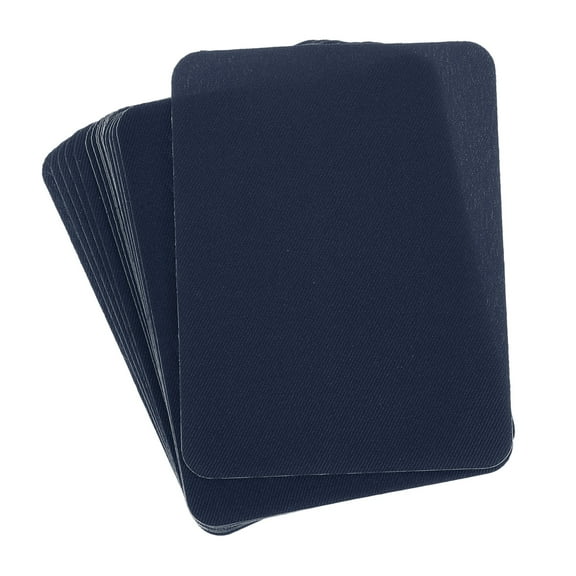 Uxcell Iron on Patches Fabric Repair Patches Iron-On Mending 4.9"x3.7" for Clothes Pants Pack of 18 Navy Blue