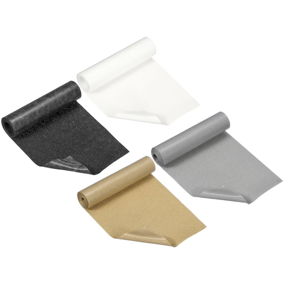 Uxcell Iron on Patches, Iron on Repair, Cotton Denim Patches for Camping Tent Clothing Repair Black/White/Grey/Khaki & 4 Pack