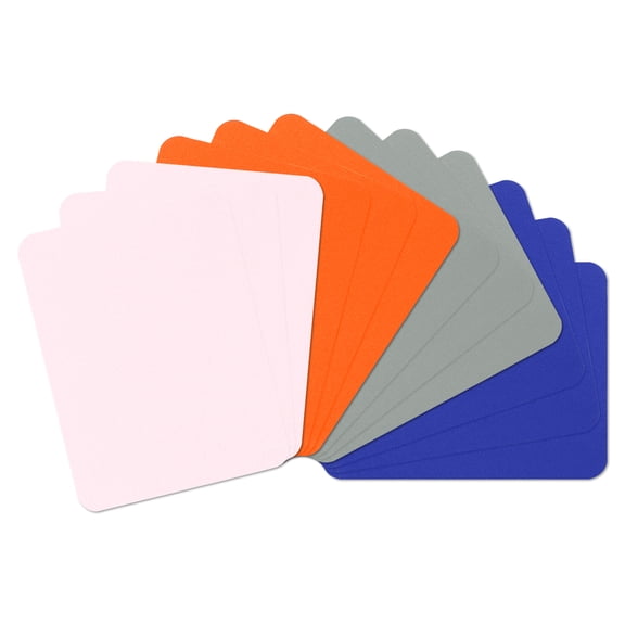 Uxcell Iron on Patches for Clothes, Denim Fabric Patches Repair Decorating Kit 5x4 Inch & 12 Pack & Orange/Pink/Grey/Blue