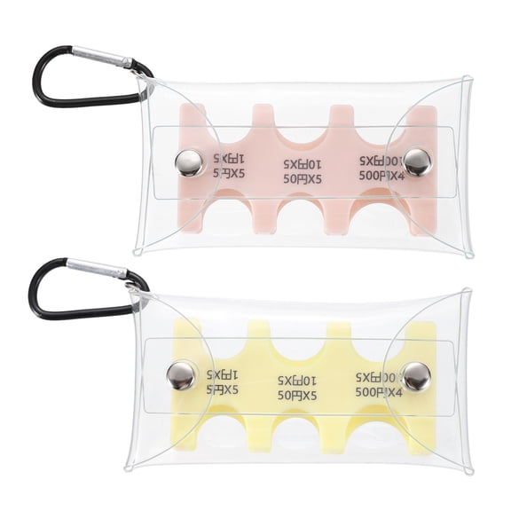 Uxcell JPY Coin Holder with Coin Sorter 6 Slots and Bags White, Portable Japanese Yen Coin Organizer Hard Case Organizer Storage Home Office Collection Wallet Travel