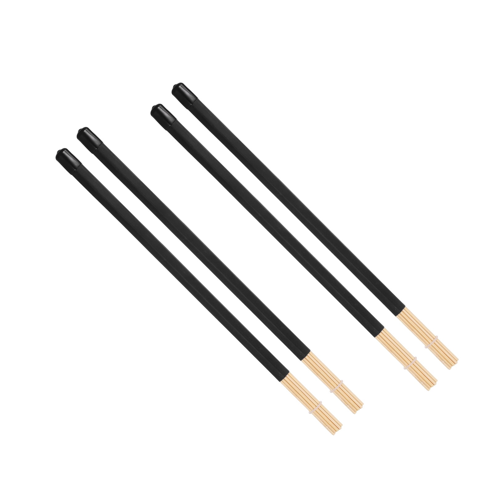 Uxcell Jazz Drum Sticks, 2 Pair Bamboo Rods Drum Brushes 19 Bundles Drumsticks for Jazz Folk Acoustic Performance Small Venue, Black(All Inclusive)