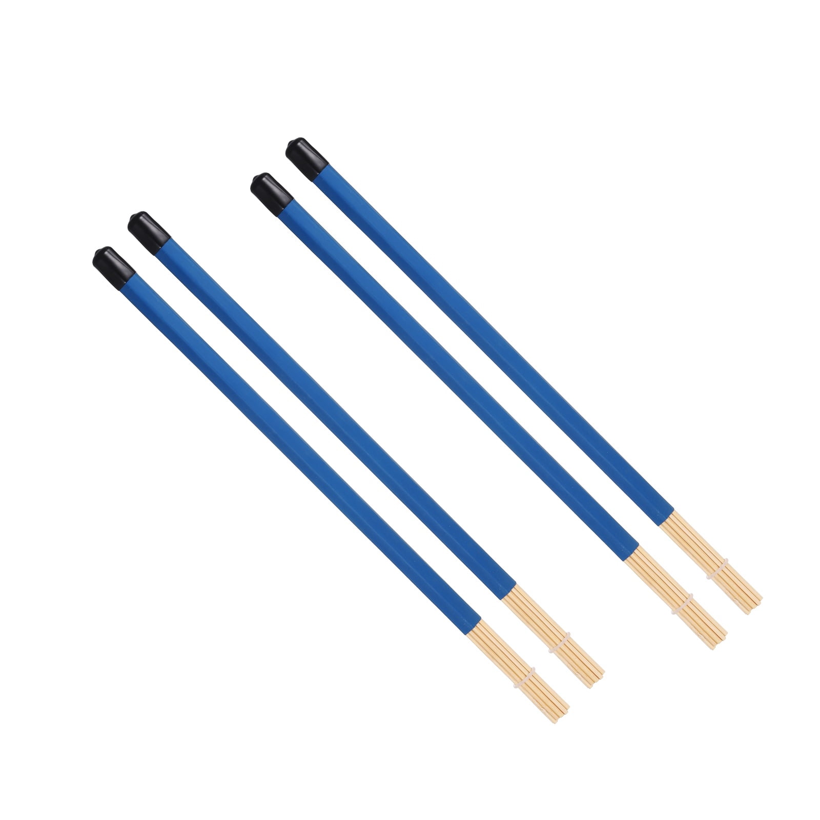 Uxcell Jazz Drum Sticks, 2 Pair Bamboo Rods Drum Brushes 19 Bundles Drumsticks for Jazz Folk Acoustic Performance Small Venue, Blue(All Inclusive)