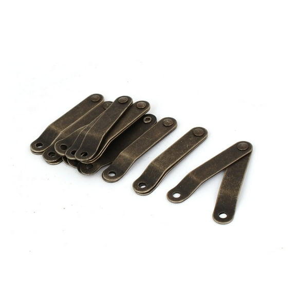 Uxcell Gift Box Metal Rotatable Lift Up Stay Folding Support Hinge 99mm Length 10Pcs