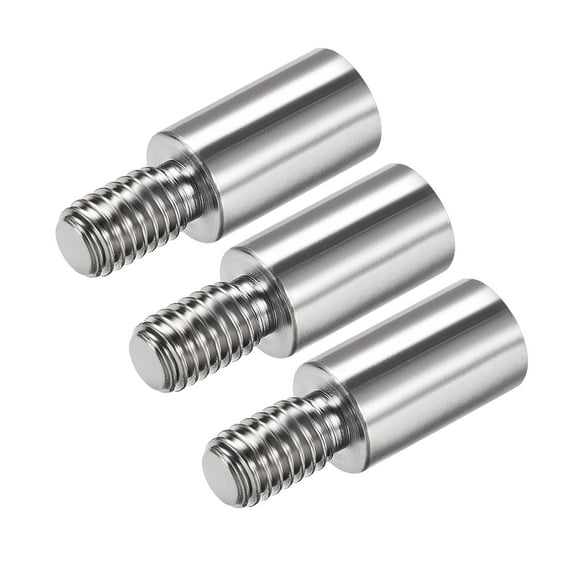 Uxcell Joystick Shaft Extender Stainless Steel M6 Thread Control Rod Extension 1" x 0.4" 3Pcs