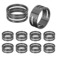 thumbnail image 1 of Uxcell Jump Ring Opening Tool, 17mm Stainless Steel Jump Ring Opener Circle Split Opening Closing Finger Tool for Jewelry Making Supplies Craft Projects(Black, Pack of 10), 1 of 6