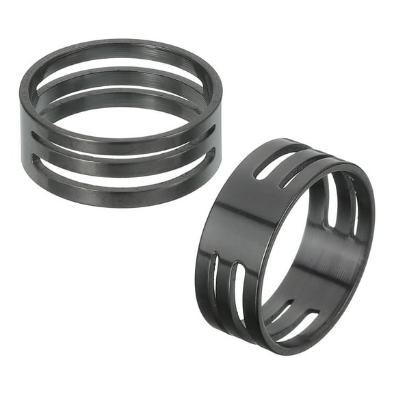 Uxcell Jump Ring Opening Tool, 19mm Stainless Steel Jump Ring Opener Circle Split Opening Closing Finger Tool for Jewelry Making Supplies Craft Projects(Black, Pack of 2)