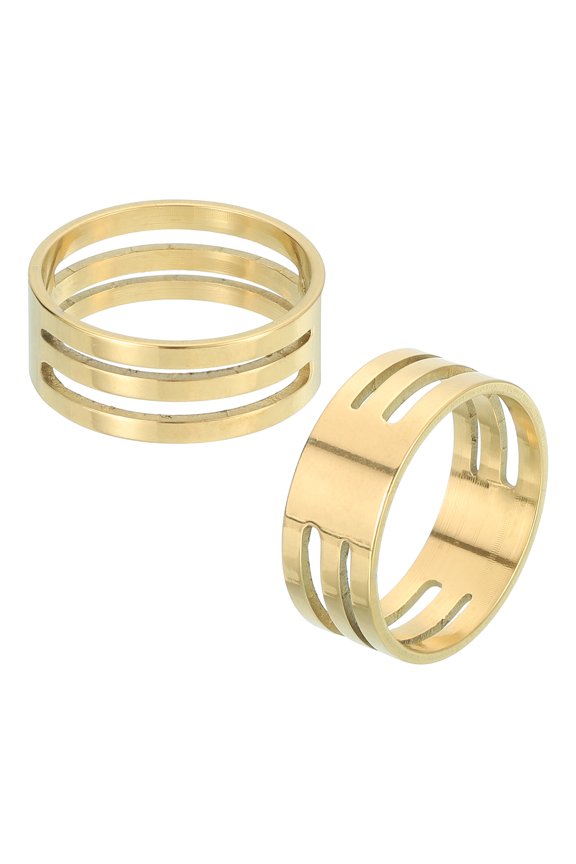 Jump Ring Opening Tool, 19mm Stainless Steel Jump Ring Opener Circle Split Opening Closing Finger Tool for Jewelry Making Supplies Craft Projects(Gold Tone, Pack of 2)